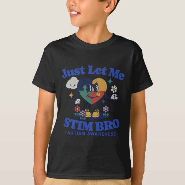 Camiseta Autismo Sensibilização Apoio à Ajuste de Tempo de  (Frente)