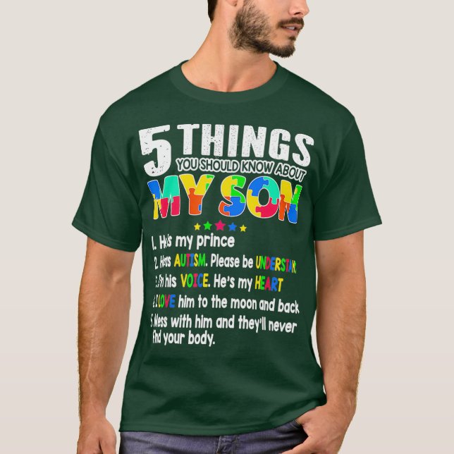 Camiseta Autismo Sensibilização Apoio Autismo Crianças Filh (Frente)