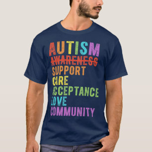 Camiseta Autismo Sensibilização Apoio e Aceitação Amor Comu