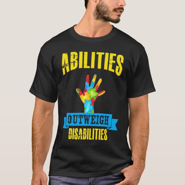 Camiseta Autismo Sensibilização As Capacidades De Citação S (Frente)
