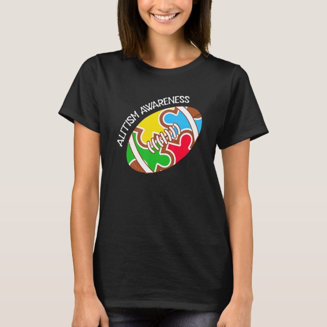 Camiseta Autismo Sensibilização Autismo Homens Apoio Mulher (Frente)