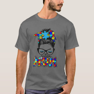 Camiseta Autismo Sensibilização Autismo Mãe Cabelo Mensagei
