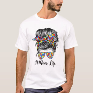 Camiseta Autismo Sensibilização Autismo Mãe Cabelo Mensagei