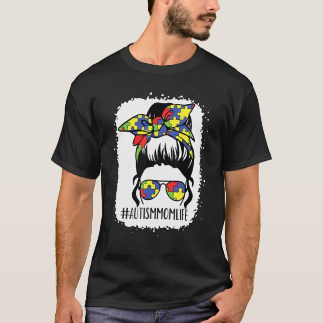 Camiseta Autismo Sensibilização Autismo Mãe Cabelo Mensagei (Frente)