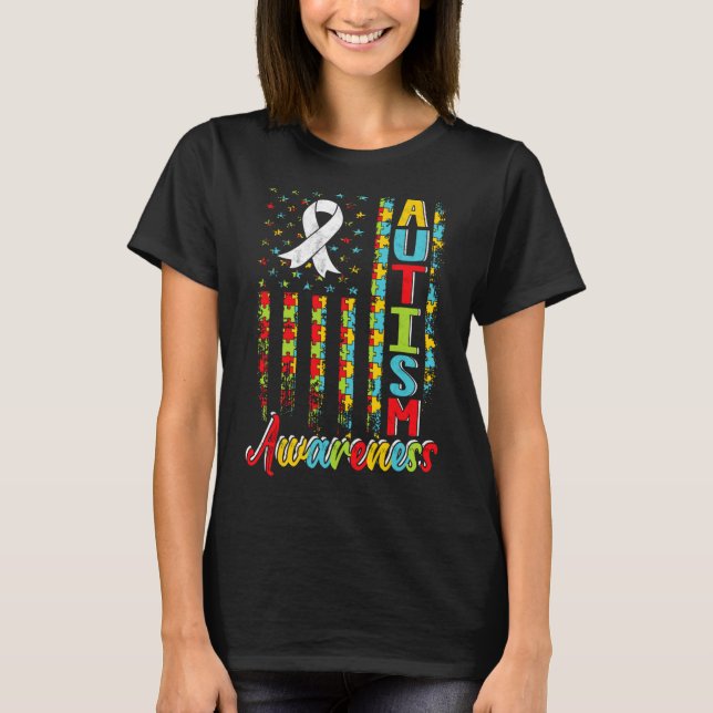 Camiseta Autismo Sensibilização Autistas Apoiam Autistas A (Frente)