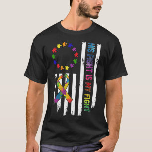 Camiseta Autismo Sensibilização Betsy Ross Banque Sua Luta