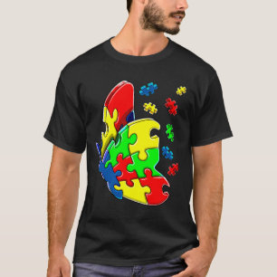 Camiseta Autismo Sensibilização Borboleta Quebra-cabeça