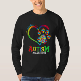 Camiseta Autismo Sensibilização Cão-Coração Apoio Autista