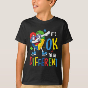 Camiseta Autismo Sensibilização Coração Dabbing Homens Mulh