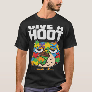 Camiseta Autismo Sensibilização Coruja Dá Um Autismo De Sup