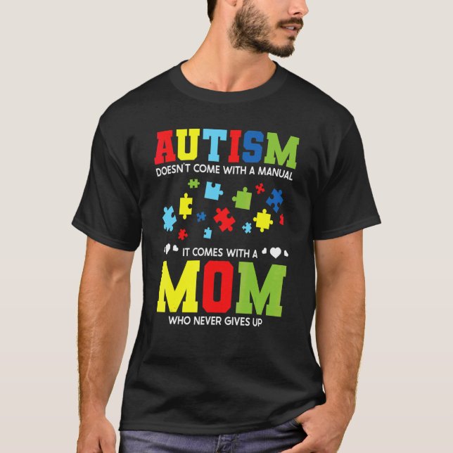 Camiseta Autismo Sensibilização Da Mãe Para A Consciência D (Frente)