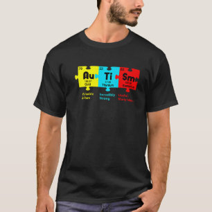 Camiseta Autismo Sensibilização Dia Quebra-cabeça Química d