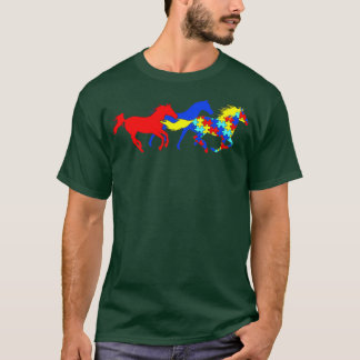 Camiseta Autismo Sensibilização Diferentes Cavalos