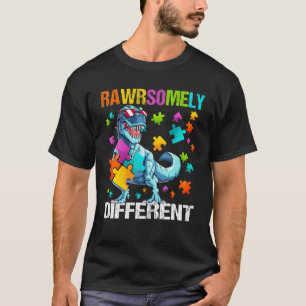 Camiseta Autismo Sensibilização Dino Autista Toddler Bote D