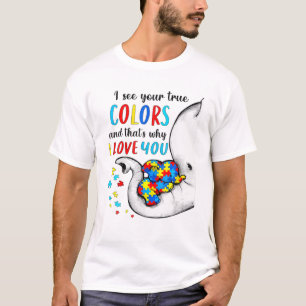 Camiseta Autismo Sensibilização Elefan Eu Vejo Suas Verdade
