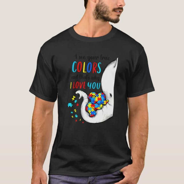 Camiseta Autismo Sensibilização Elefan Eu Vejo Suas Verdade (Frente)