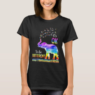 Camiseta Autismo Sensibilização Elefante Borboleta Está tud