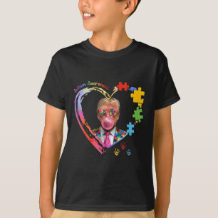Camiseta Autismo Sensibilização Engraçada Trump Suporte Aut