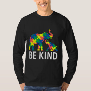 Camiseta Autismo Sensibilização Família de Elefantes Bonito