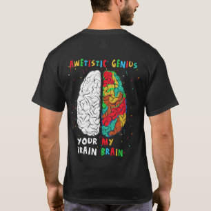 Camiseta Autismo Sensibilização Genial Awetista Cérebro