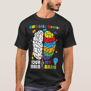 Camiseta Autismo Sensibilização Genial Awetista Cérebro Aut