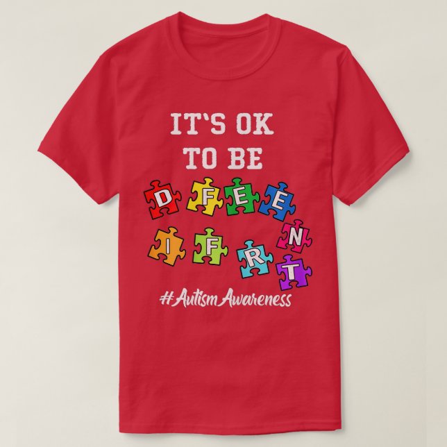 Camiseta Autismo Sensibilização Homens Crianças Está Tudo B (Frente do Design)