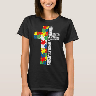 Camiseta Autismo Sensibilização Jesus Cristo Quebra-cabeça