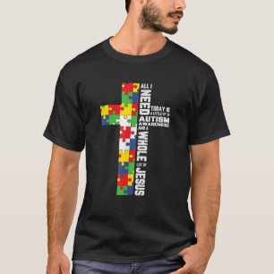 Camiseta Autismo Sensibilização Jesus Cristo Quebra-cabeça 