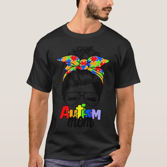 Camiseta Autismo Sensibilização Mãe A Vida Mensageira Bun Ó (Frente)