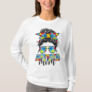 Camiseta Autismo Sensibilização Mãe Mistura Óculos Solares