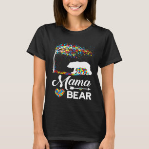 Camiseta Autismo Sensibilização Mama Bear Suporte Autismo