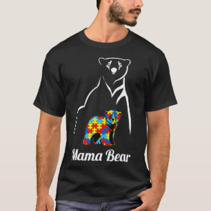 Camiseta Autismo Sensibilização Mamãe Ursa Mãe