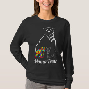 Camiseta Autismo Sensibilização Mamãe Ursa Mãe