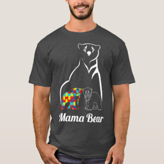 Camiseta Autismo Sensibilização Mamãe Ursa Mãe Criança Auti