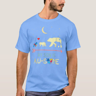 Camiseta Autismo Sensibilização Mamãe Ursa Meu Filho É AU-S