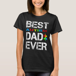 Camiseta Autismo Sensibilização Melhor Pai De Autismo Nunca