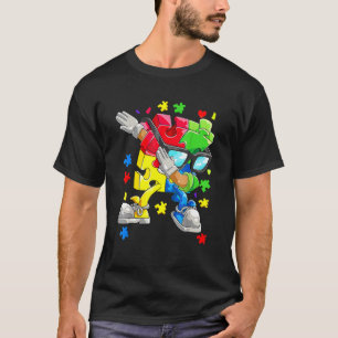 Camiseta Autismo Sensibilização Meninos Meninos Dabbing Que