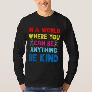 Camiseta Autismo Sensibilização Mês da Fita Seja gentil