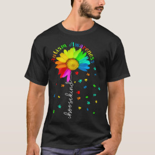 Camiseta Autismo Sensibilização Mês Escolher Gentil Girasso