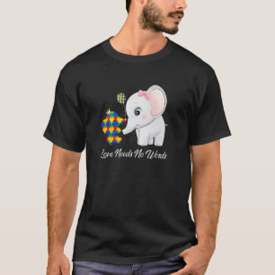 Camiseta Autismo Sensibilização Mês Mamãe Papa Elefante Nec