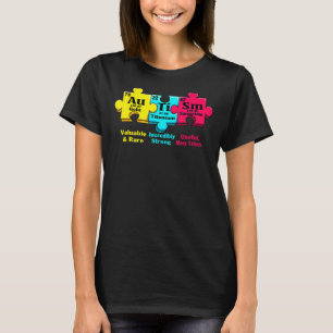 Camiseta Autismo Sensibilização Mês Quebra-cabeça Piece Che