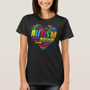 Camiseta Autismo Sensibilização Mulheres Coração Apoio Cria