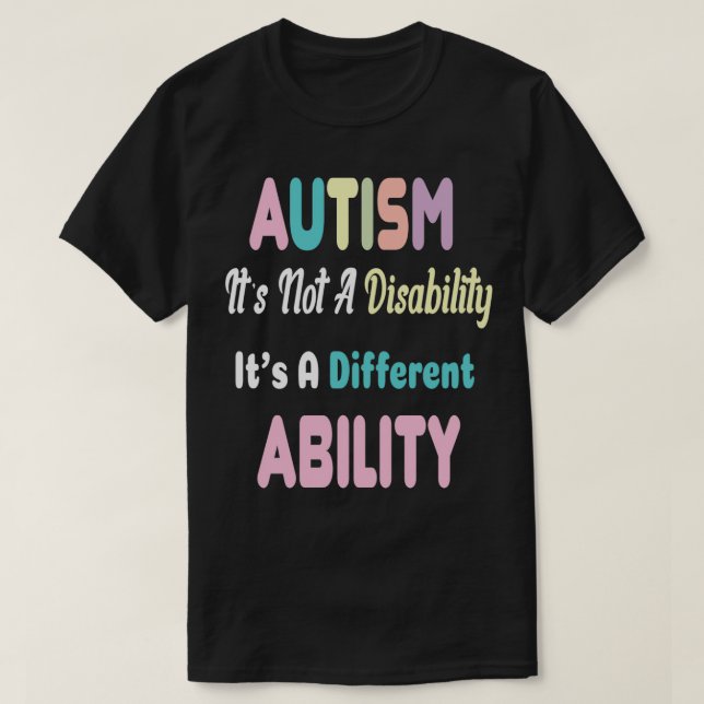 Camiseta Autismo Sensibilização Não É Deficiência (Frente do Design)