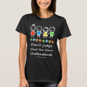Camiseta Autismo Sensibilização Não julgue, mas compreenda