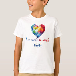 Camiseta Autismo Sensibilização O Amor Não Precisa De Palav