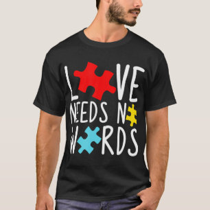 Camiseta Autismo Sensibilização O Amor Não Precisa De Palav