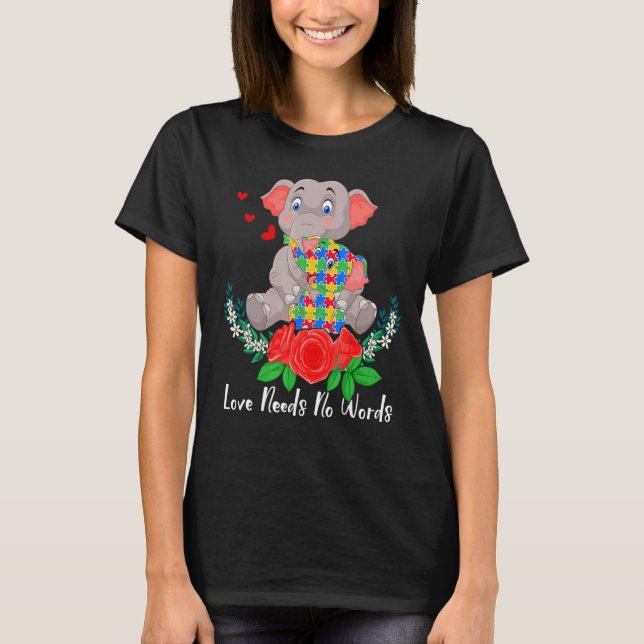 Camiseta Autismo Sensibilização O Amor Não Precisa De Palav (Frente)