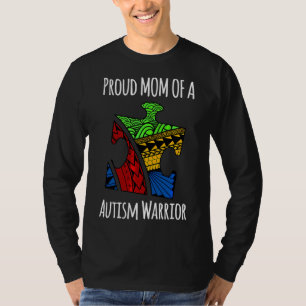 Camiseta Autismo Sensibilização Orgulha Mãe De Um Guerreiro