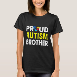 Camiseta Autismo Sensibilização Orgulhosa Irmão Autismo