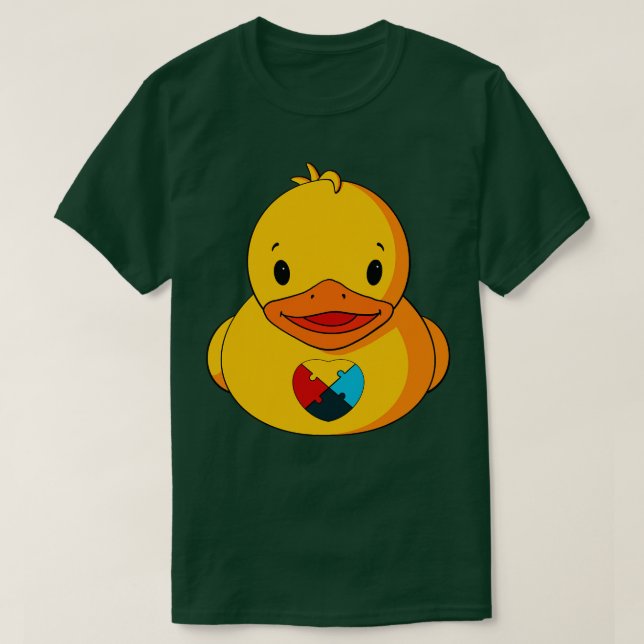 Camiseta Autismo Sensibilização Pato de Borracha (Frente do Design)